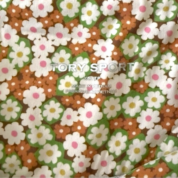 Tory Sport Daisy Floral High Rise Weightless Cycling Shorts Women XS Activewear - Picture 5 of 7